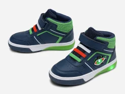 Barn DINSKO Blinkande Barnskor|Sneakers<,Blinkande höga sneakers