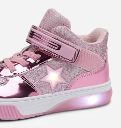 Barn DINSKO Blinkande Barnskor|Sneakers<,Blinkande höga sneakers
