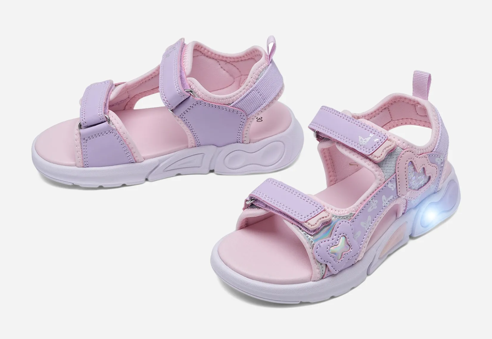 Barn DINSKO Blinkande Barnskor|Sandaler<,Blinkande sandaler