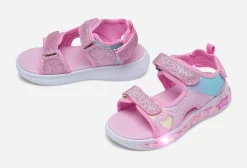 Barn DINSKO Blinkande Barnskor|Sandaler<,Blinkande sandaler