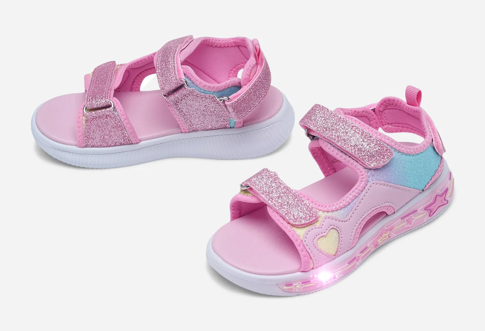 Barn DINSKO Blinkande Barnskor|Sandaler<,Blinkande sandaler