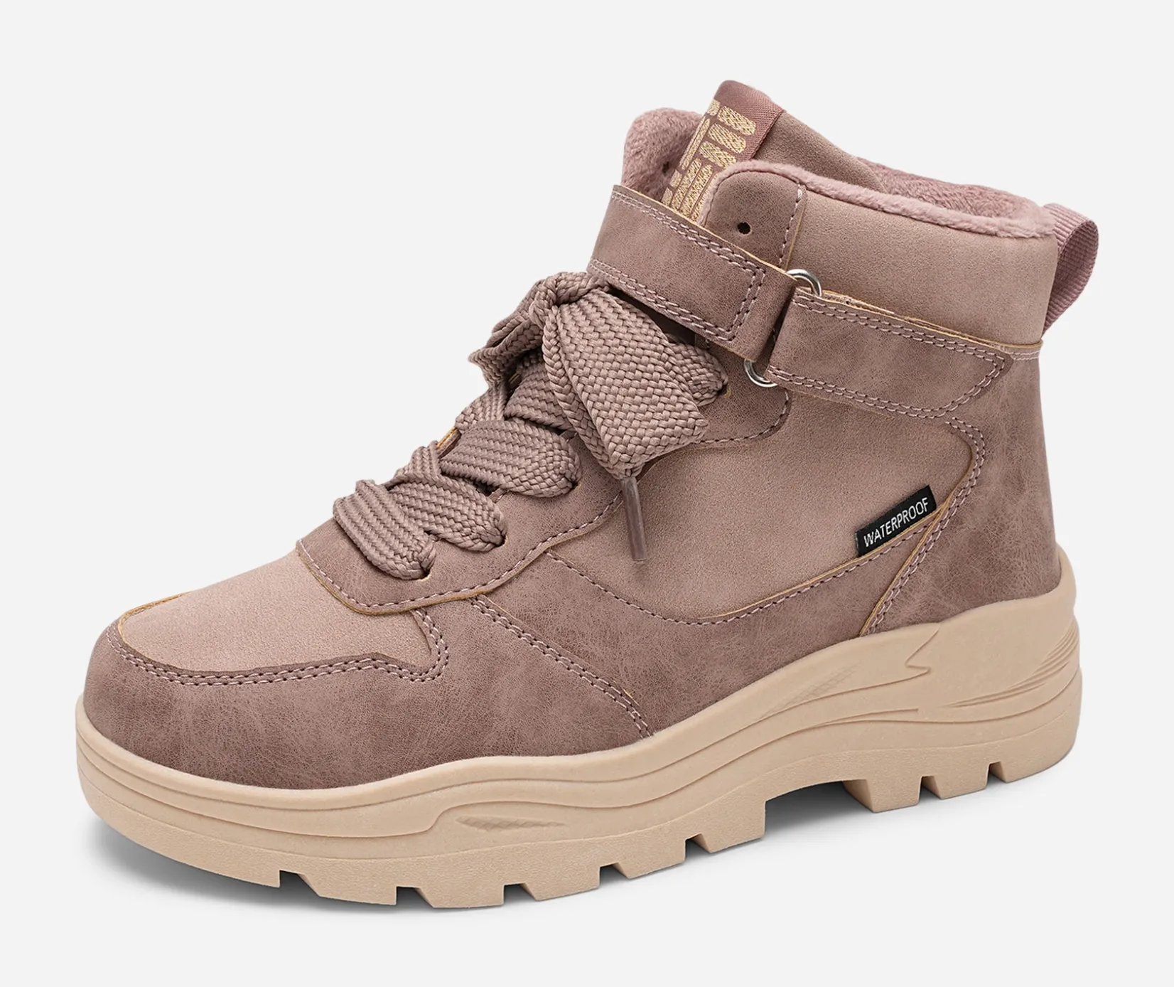 Barn DINSKO Vattentäta Barnskor|Boots Och Kängor<,Fleecefodrade höga sneakers waterproof
