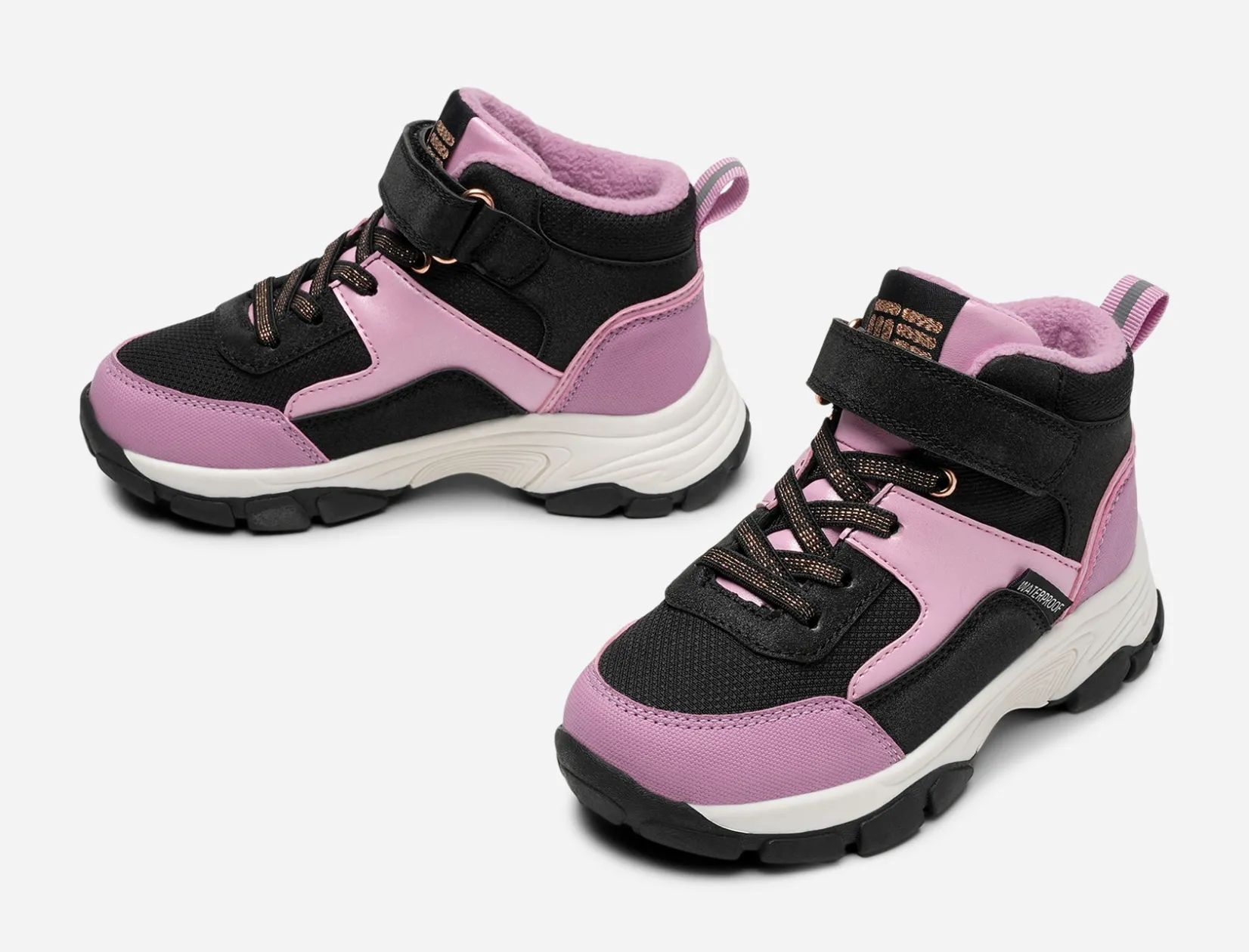 Barn DINSKO Vattentäta Barnskor|Sneakers<,Fleecefodrade höga sneakers waterproof