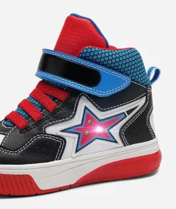 Barn DINSKO Blinkande Barnskor|Sneakers<,Höga sneakers med blinkande sula