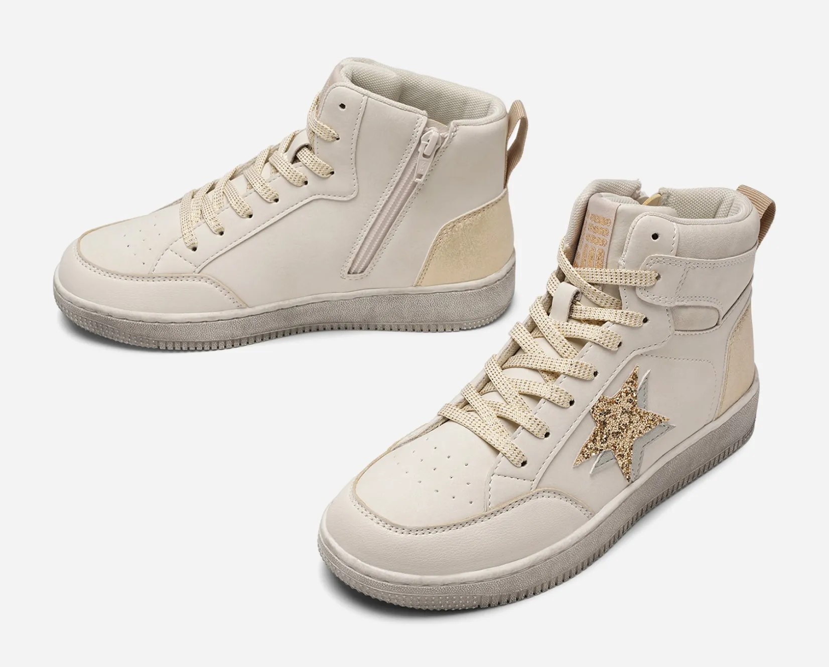 Barn DINSKO Sneakers|Vårskor<,Höga sneakers med dragkedja
