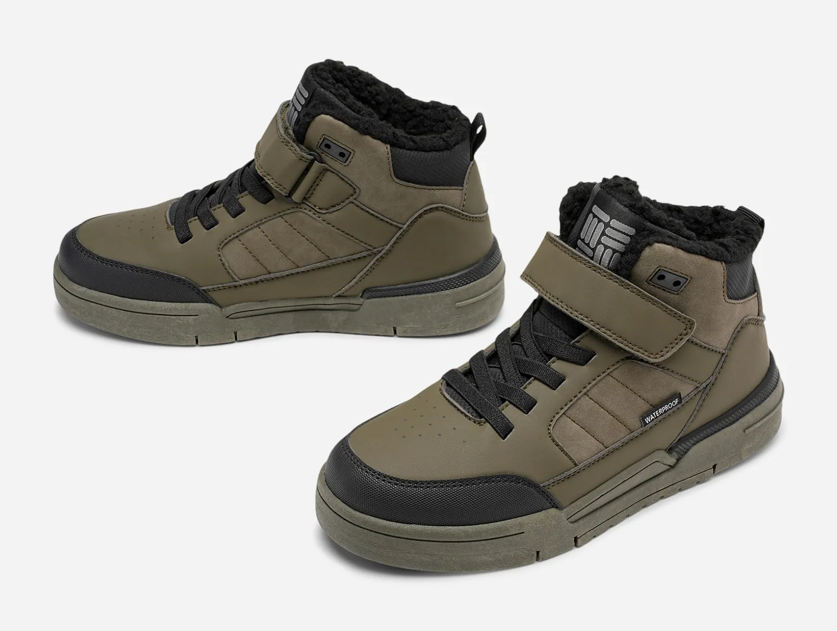 Barn DINSKO Vattentäta Barnskor|Boots Och Kängor<,Varmfodrade höga sneakers waterproof