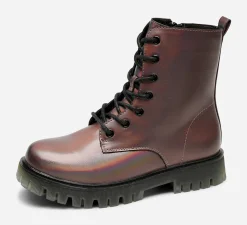 Barn DINSKO Boots Och Kängor|Vinterskor<,Varmfodrade kängor med dragkedja