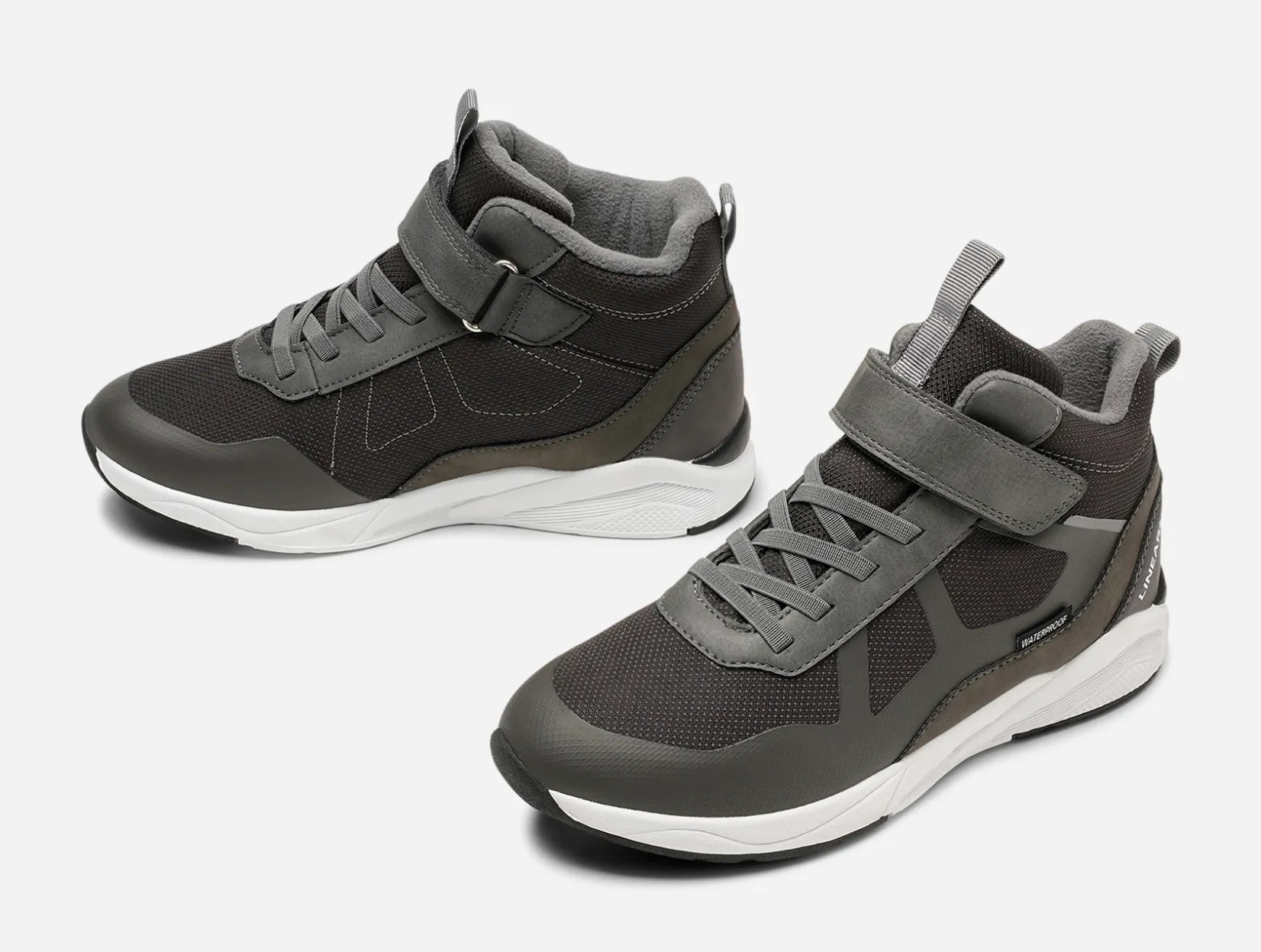 Barn LINEAR Vattentäta Barnskor|Sneakers<,Fleecefodrade höga sneakers waterproof