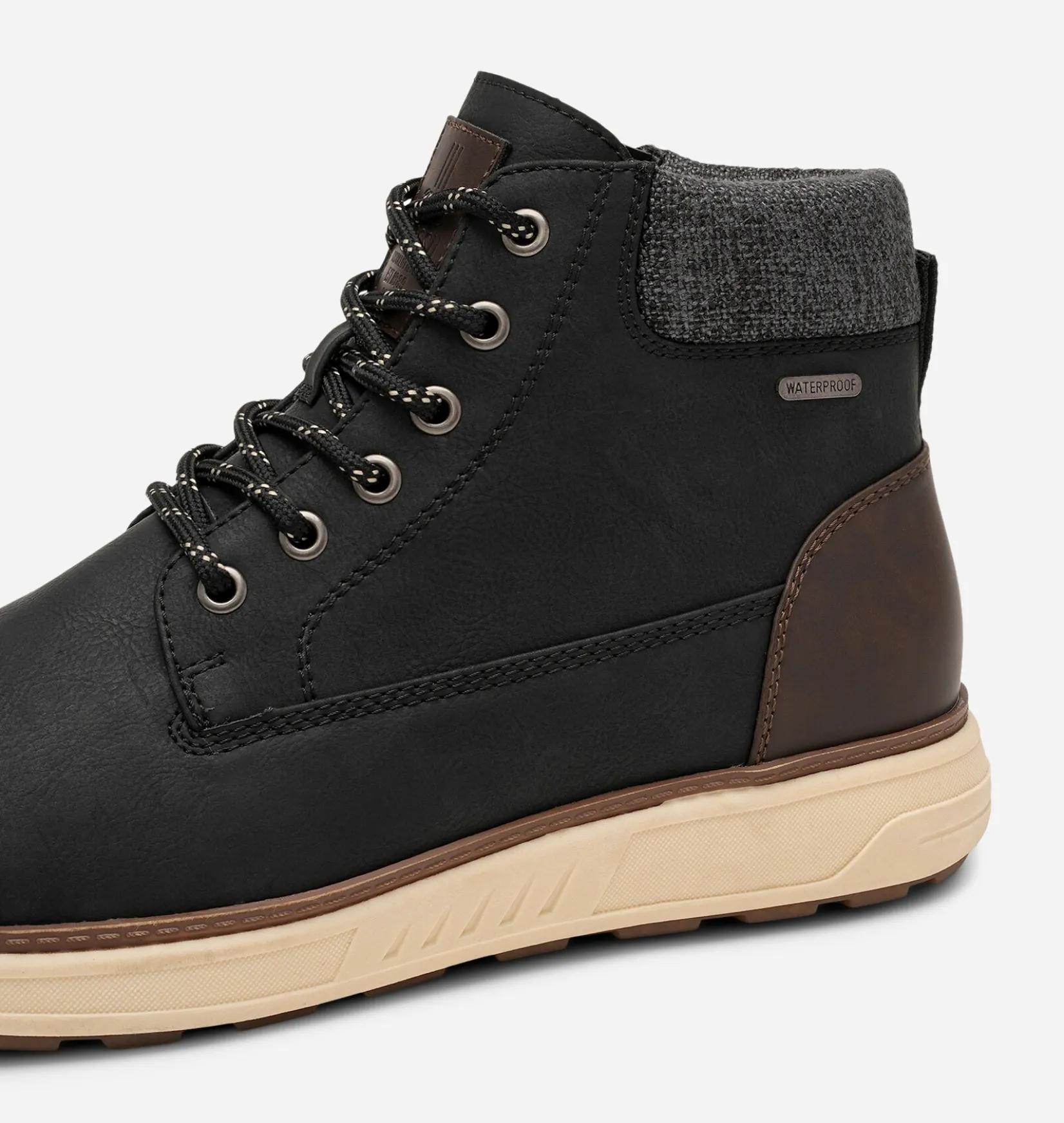 LINEAR Boots Och Kängor|Vinterskor<,Varmfodrade boots med snörning