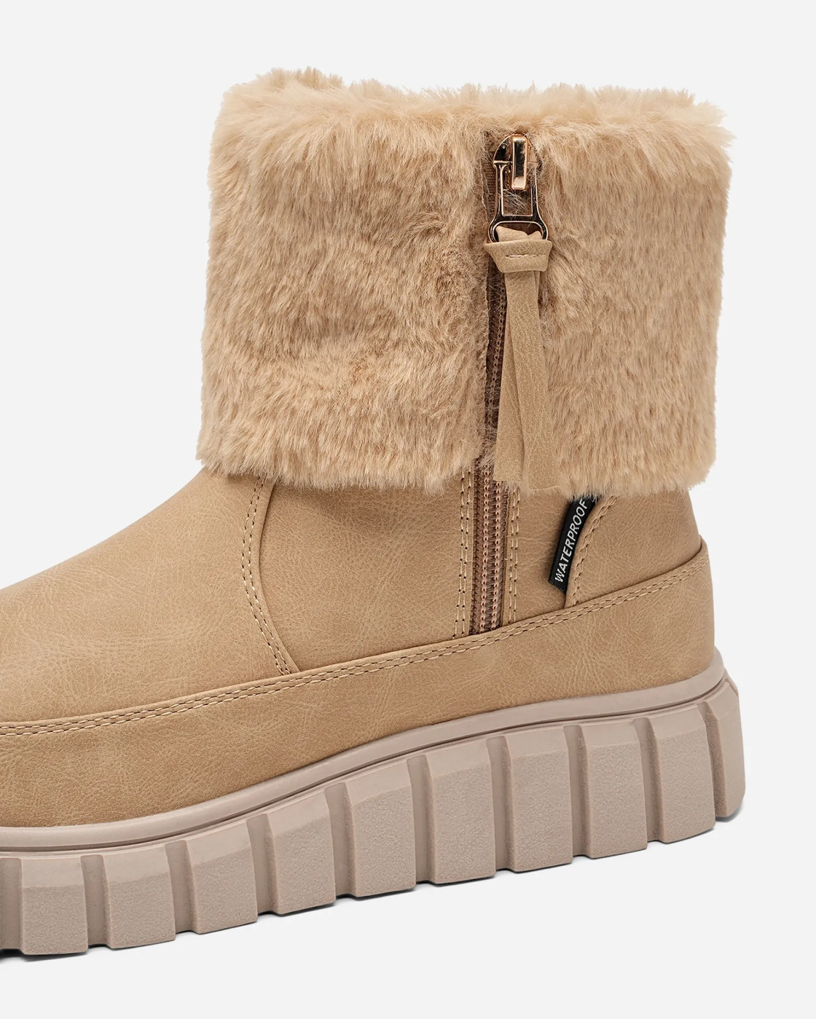 Barn LINEAR Boots Och Kängor|Vinterskor<,Varmfodrade boots med dragkedja