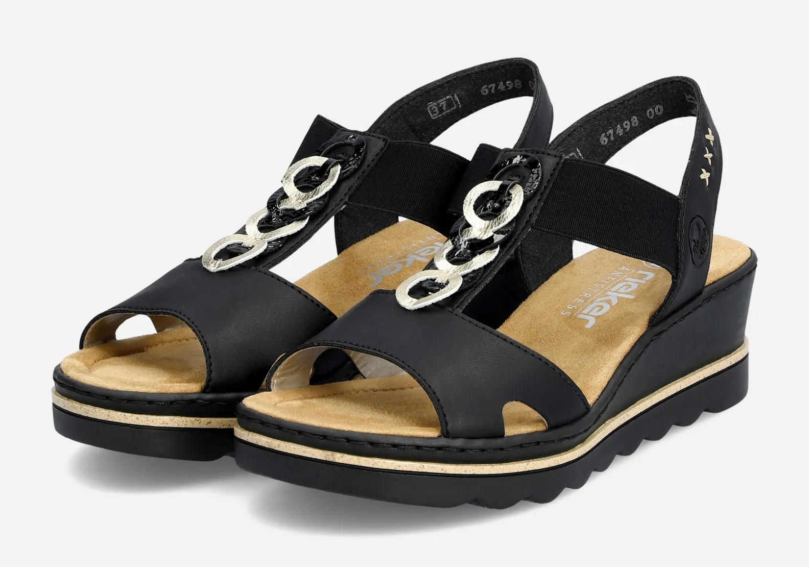 RIEKER Rieker|Sandaletter<,Sandaletter med remmar