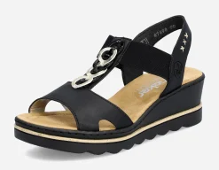 RIEKER Rieker|Sandaletter<,Sandaletter med remmar
